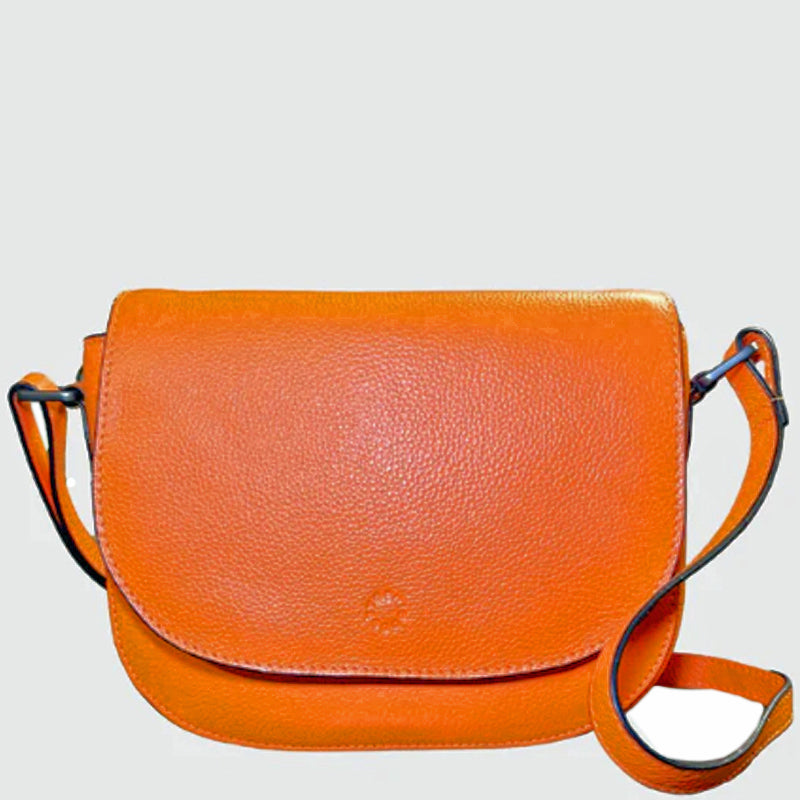 a1 Yoshi Orange Leather Crossbody Shoulder Bag