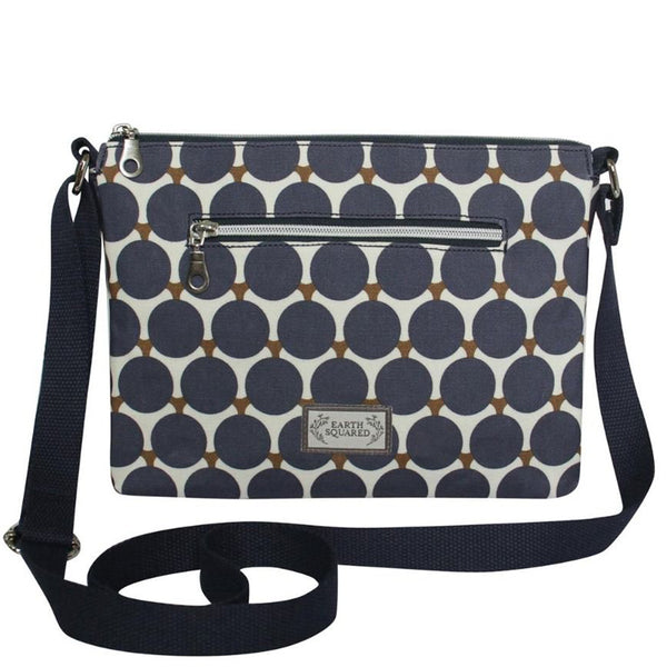 Grey Triangle Oil Cloth Messenger Bag- Earth Squared