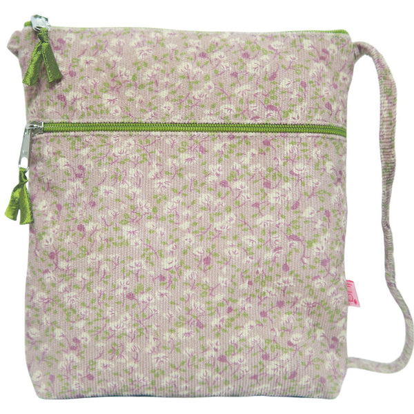 Lua (A1) Pink Cotton Corduroy Crossbody Shoulder Bag
