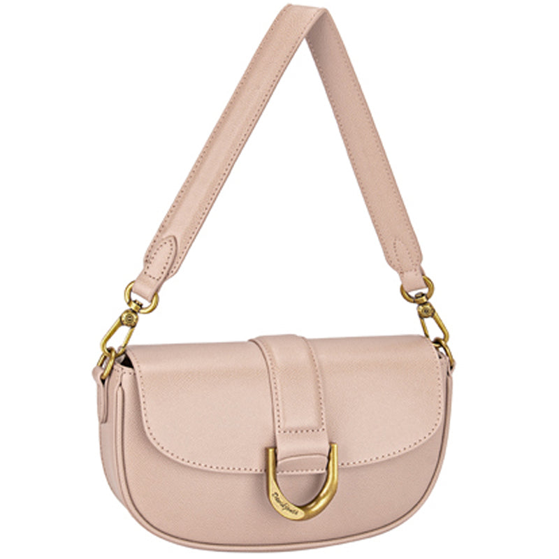 (b2) David Jones Apricot Faux Leather Shoulder Bag