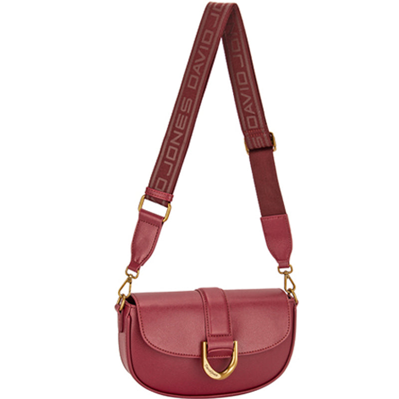 (b2) David Jones Bordeaux Faux Leather Shoulder Bag