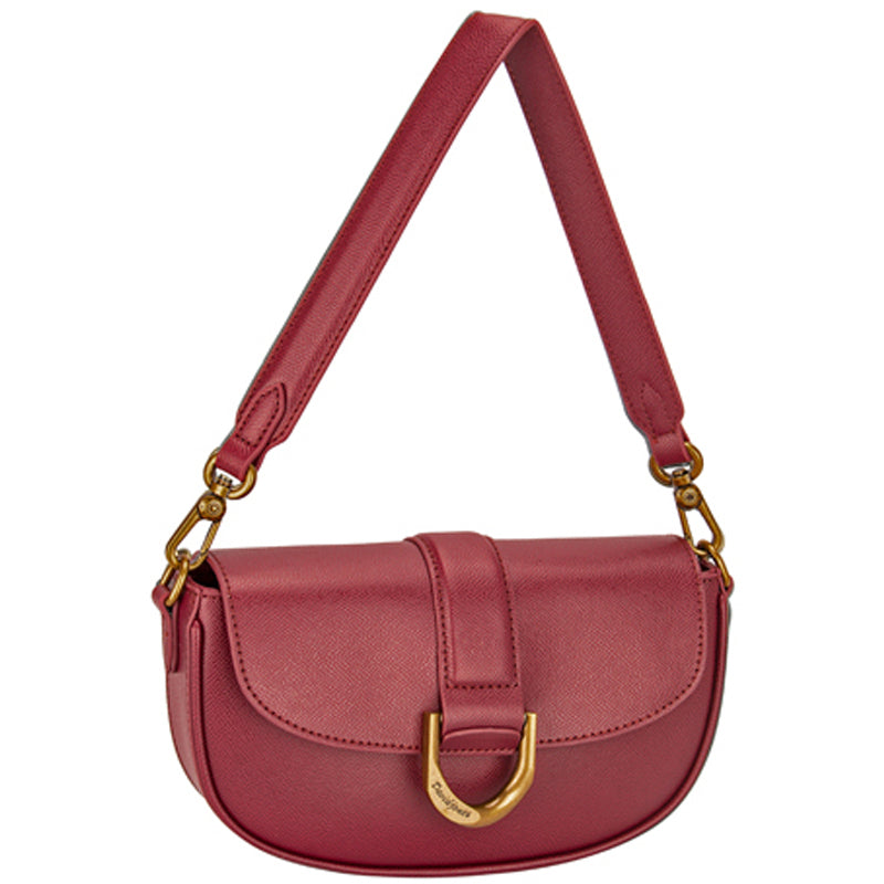 (b2) David Jones Bordeaux Faux Leather Shoulder Bag