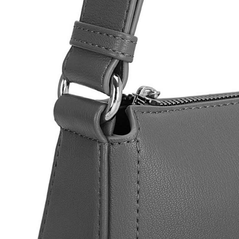 (a3) David Jones Black Faux Leather Crossbody Shoulder Bag