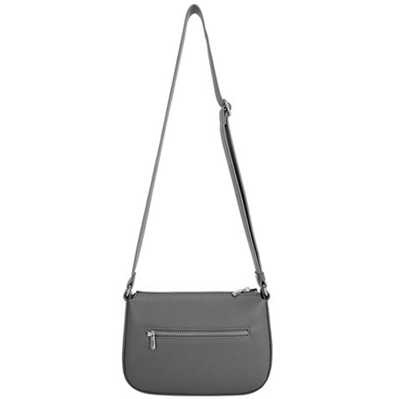 (a3) David Jones Black Faux Leather Crossbody Shoulder Bag