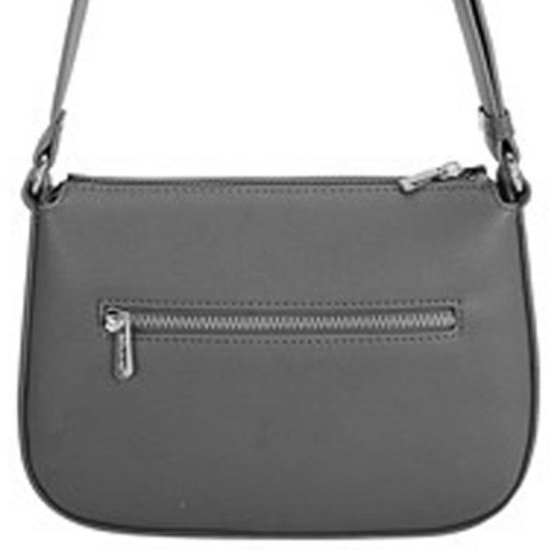 (a3) David Jones Black Faux Leather Crossbody Shoulder Bag