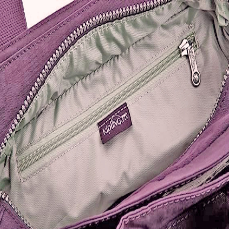 (b) Kipling Grape Ladies Grab Crossbody Shoulder Bag Vegan Ethical Product