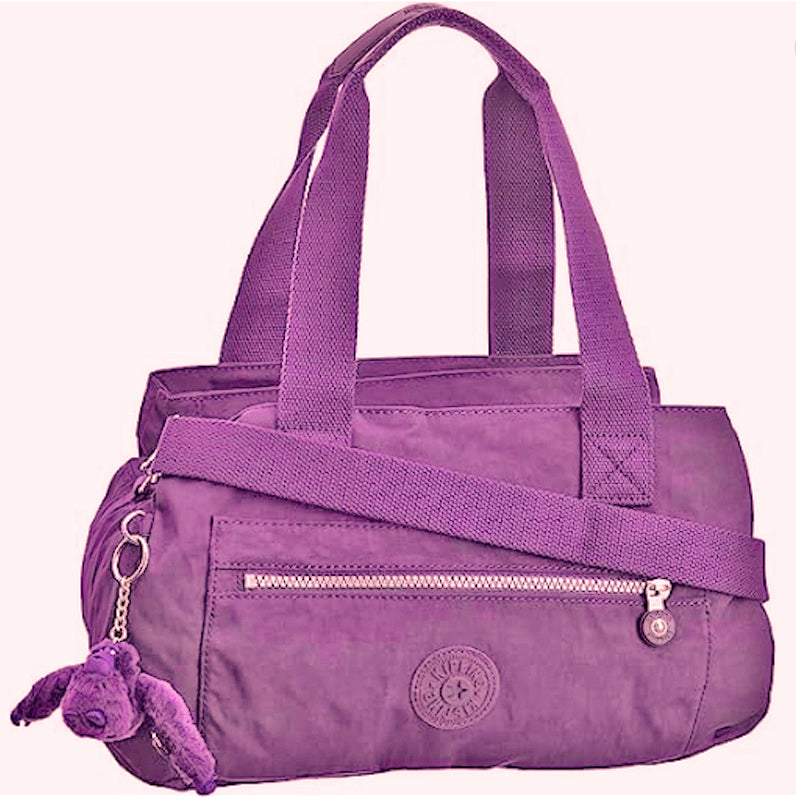 (b) Kipling Grape Ladies Grab Crossbody Shoulder Bag Vegan Ethical Product