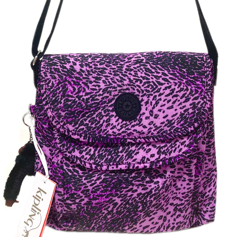 Kipling Purple Black Ladies Crossbody Shoulder Bag And Wallet Set Vegan Ethical Product