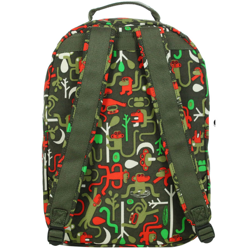 Kipling Khaki Green Multi Ladies Men's Backpack Vegan Ethical Product