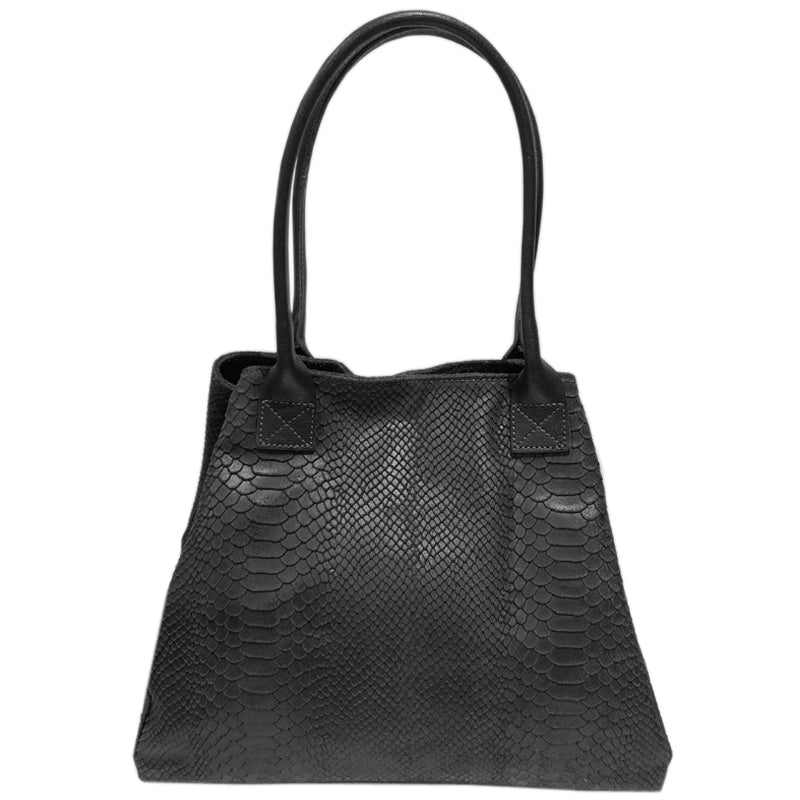 (1)  Your Bag Heaven Black Soft Leather Large Tote Shopper Bag