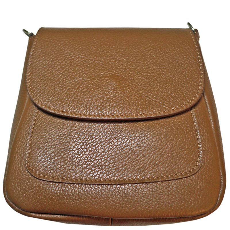 (1b) Your Bag Heaven Tan Leather Crossbody Shoulder Bag