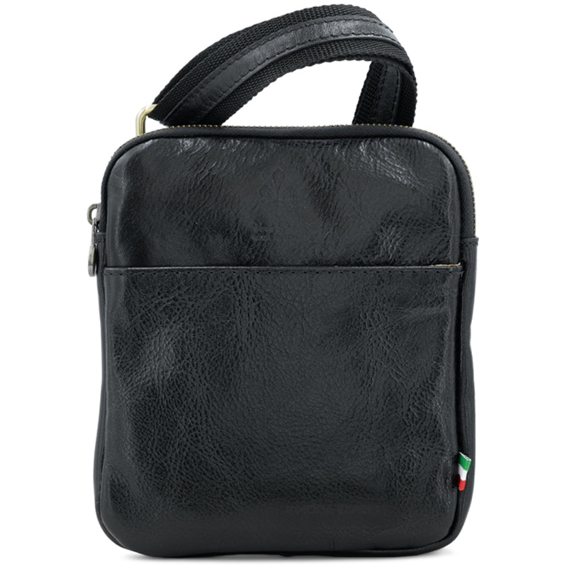 (1) Your Bag Heaven Black Leather Crossbody Shoulder Bag