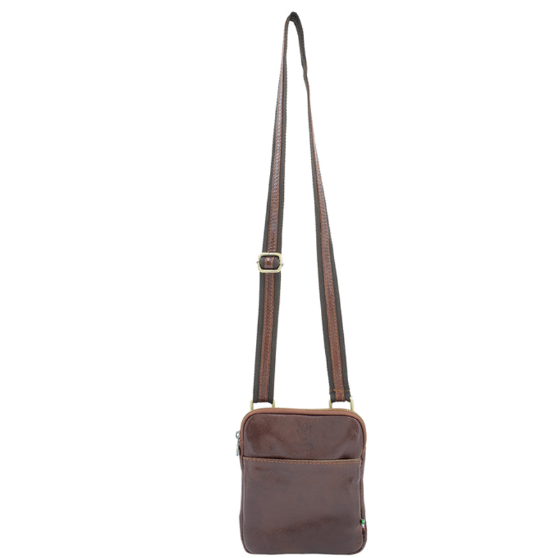 (1) Your Bag Heaven Dark Brown Leather Crossbody Shoulder Bag