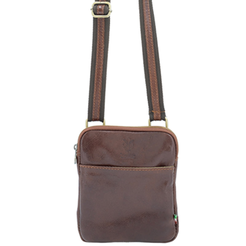 (1) Your Bag Heaven Dark Brown Leather Crossbody Shoulder Bag