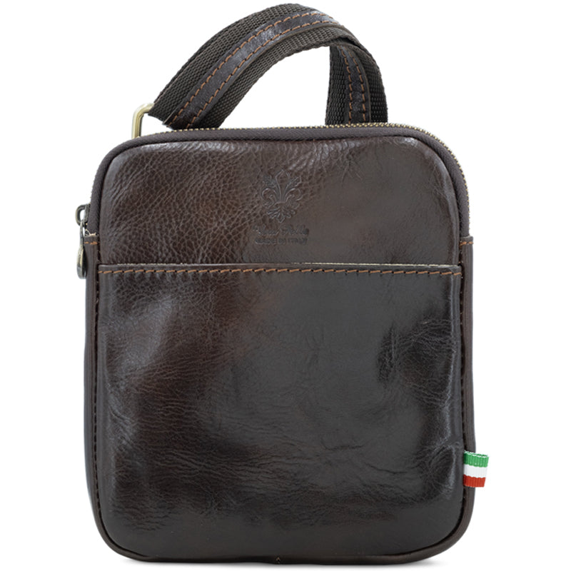 (1) Your Bag Heaven Dark Brown Leather Crossbody Shoulder Bag