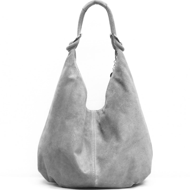 (a3a) Your Bag Heaven Dark Taupe Suede Shoulder Bag