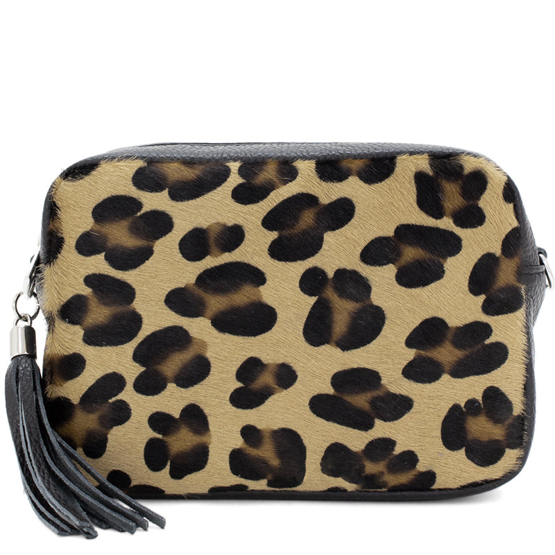 (1e) Your Bag Heaven Black Leather Crossbody Shoulder Bag