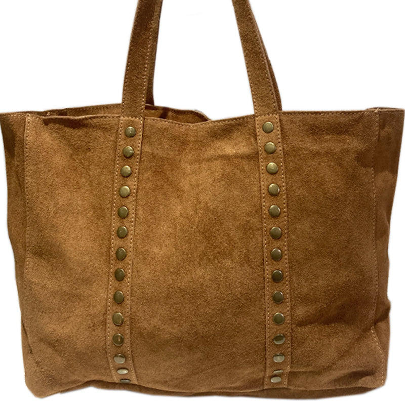 (a3) Your Bag Heaven Tan Soft Suede Tote Bag Shopper Bag
