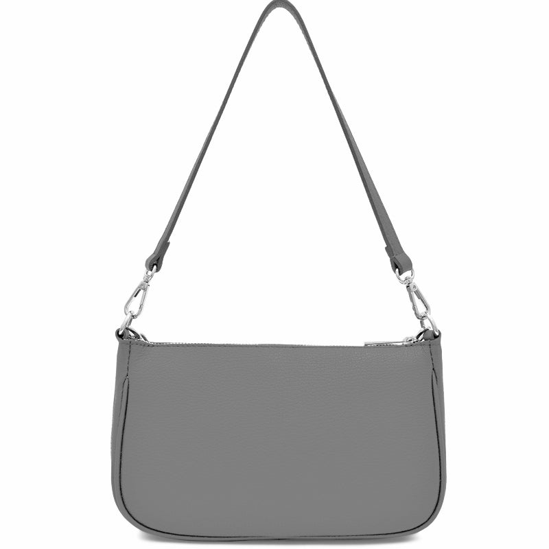 (a) Your Bag Heaven Taupe Soft Leather Crossbody Shoulder Grab Multiway Bag