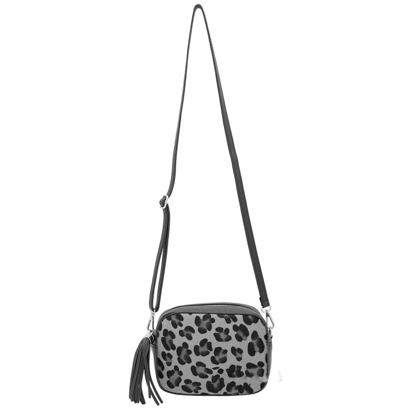 (1e) Your Bag Heaven Black Leather Crossbody Shoulder Bag