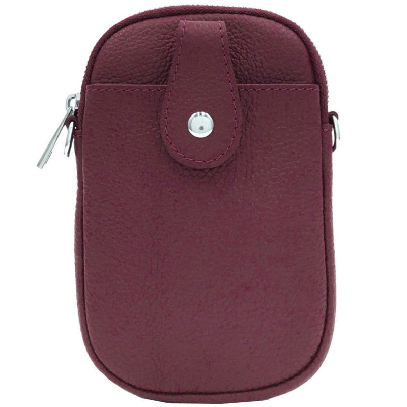 (b1) Your Bag Heaven Dark Brown Leather Crossbody Shoulder Bag Phone Bag