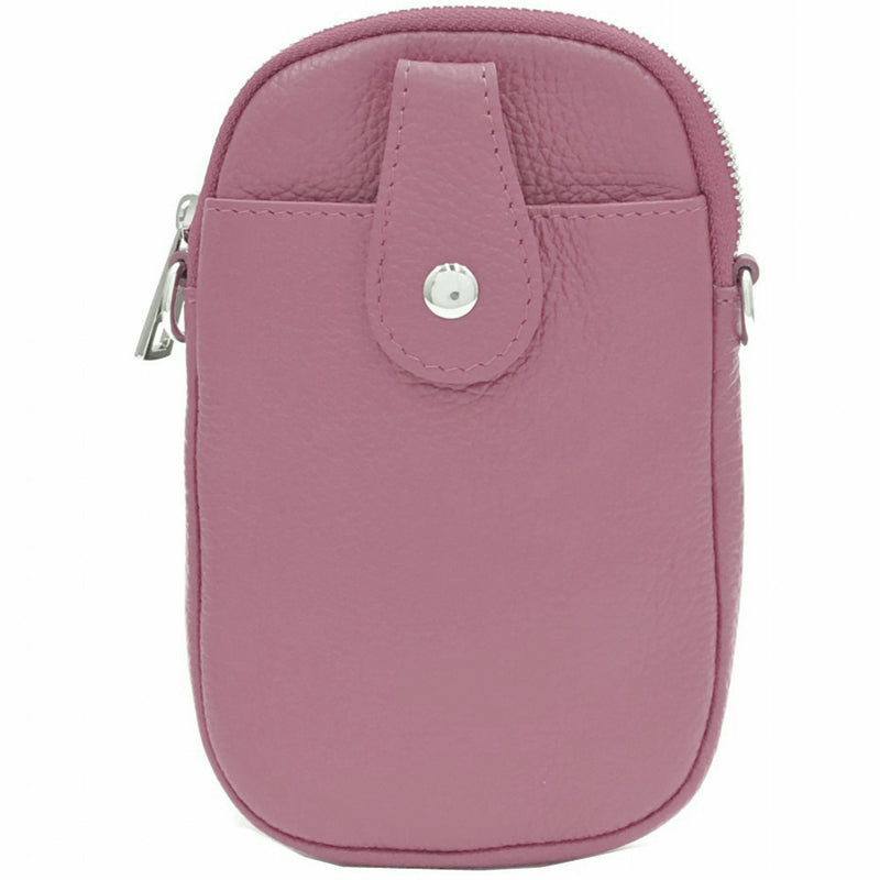 (b1) Your Bag Heaven Old Rose Leather Crossbody Shoulder Bag Phone Bag