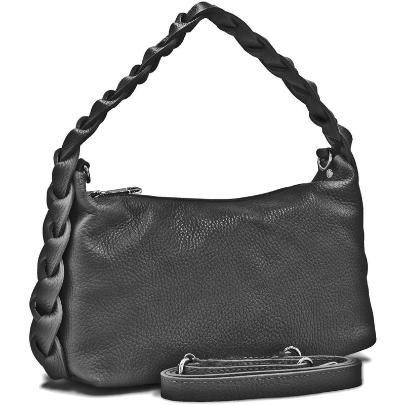 (1ak) Your Bag Heaven Black Leather Crossbody Shoulder Bag