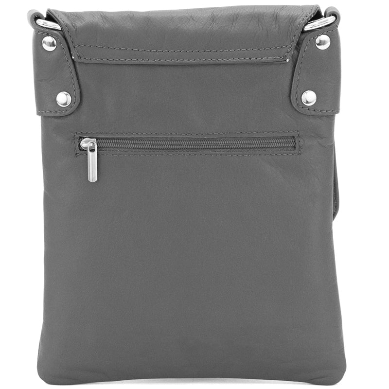 (b2) Your Bag Heaven Taupe Leather Crossbody Shoulder Bag