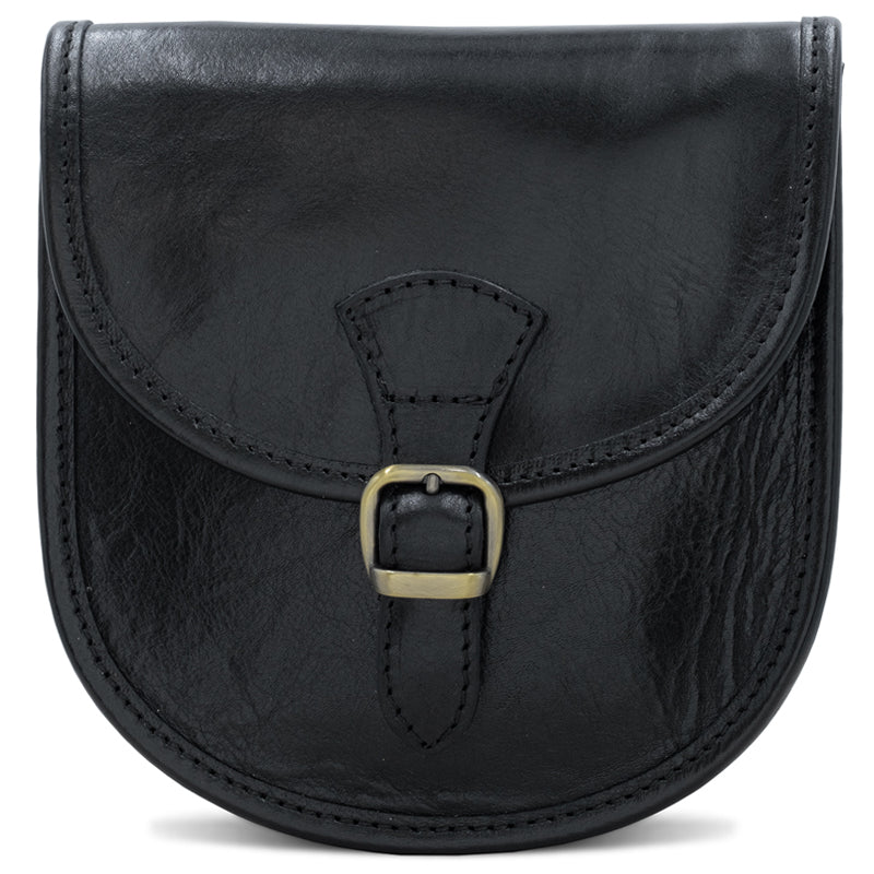 (1) Your Bag Heaven Black Leather Crossbody Shoulder Bag