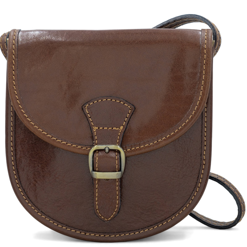 (1) Your Bag Heaven Brown Leather Crossbody Shoulder Bag