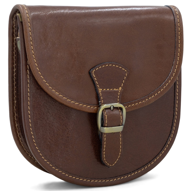 (1) Your Bag Heaven Brown Leather Crossbody Shoulder Bag