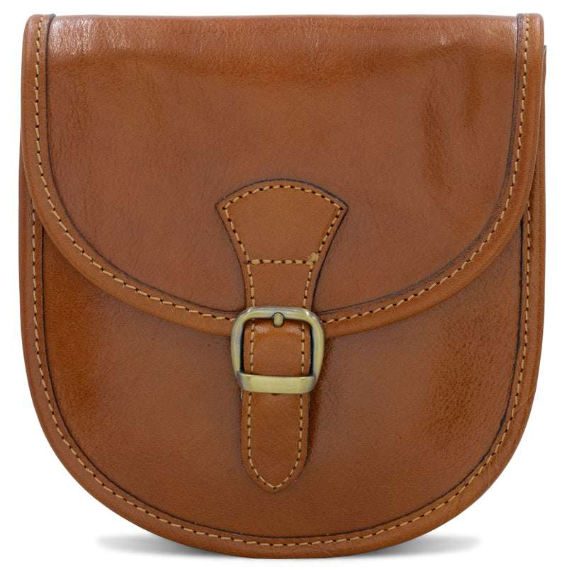 (1) Your Bag Heaven Tan Leather Crossbody Shoulder Bag