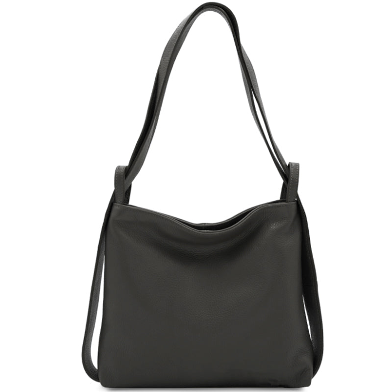 Your Bag Heaven Collection Black Leather Shoulder Bag Hobo Ladies Backpack