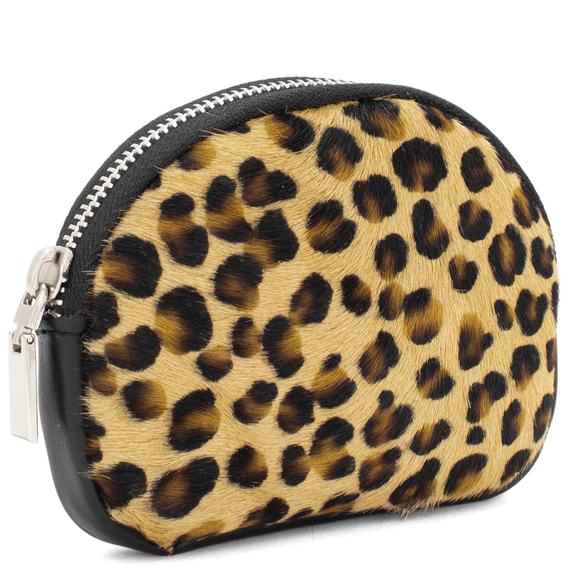 (1e) Your Bag Heaven Black Leather Coin Card Purse