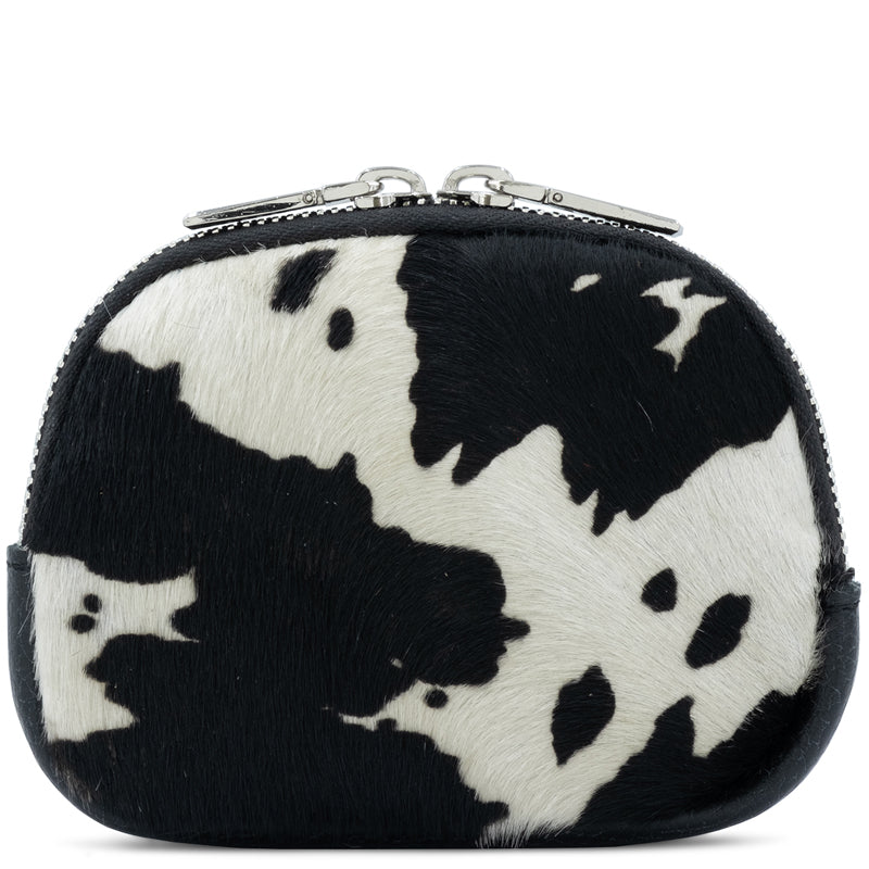 (1e) Your Bag Heaven Black Leather Coin Card Purse