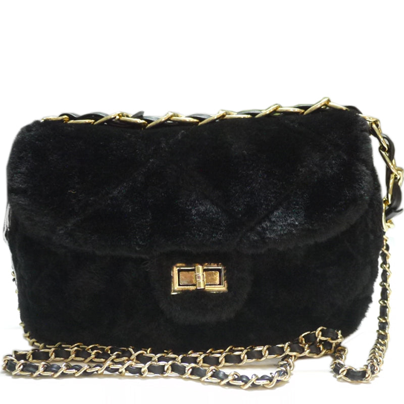 (1e) Your Bag Heaven Black Crossbody Shoulder Grab Bag