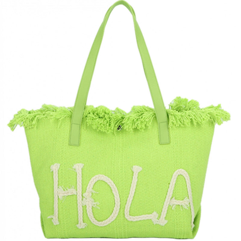 (a) Your Bag Heaven Lime Green Shoulder Holiday Beach Bag
