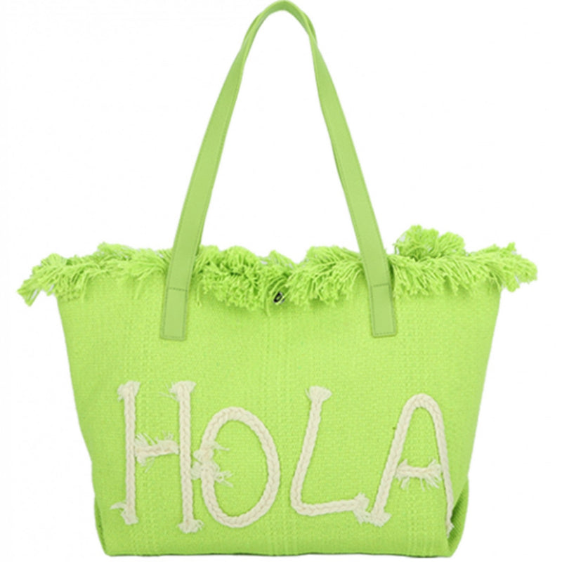 a7 Your Bag Heaven Lime Green Shoulder Holiday Beach Bag