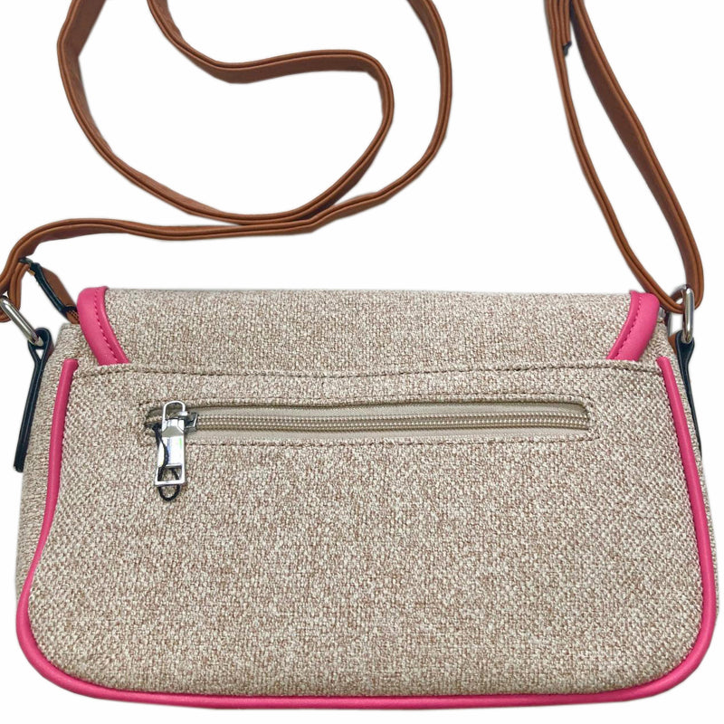 (a)1  Your Bag Heaven Beige Multi Crossbody Shoulder Satchel Bag