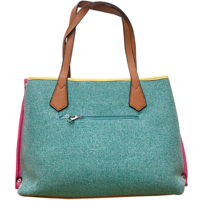 (a7) Your Bag Heaven Turquoise Multi Crossbody Shoulder Tote Bag