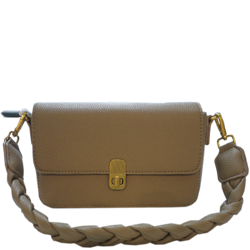 (a2) Your Bag Heaven Taupe Crossbody Shoulder Bag Clutch Bag