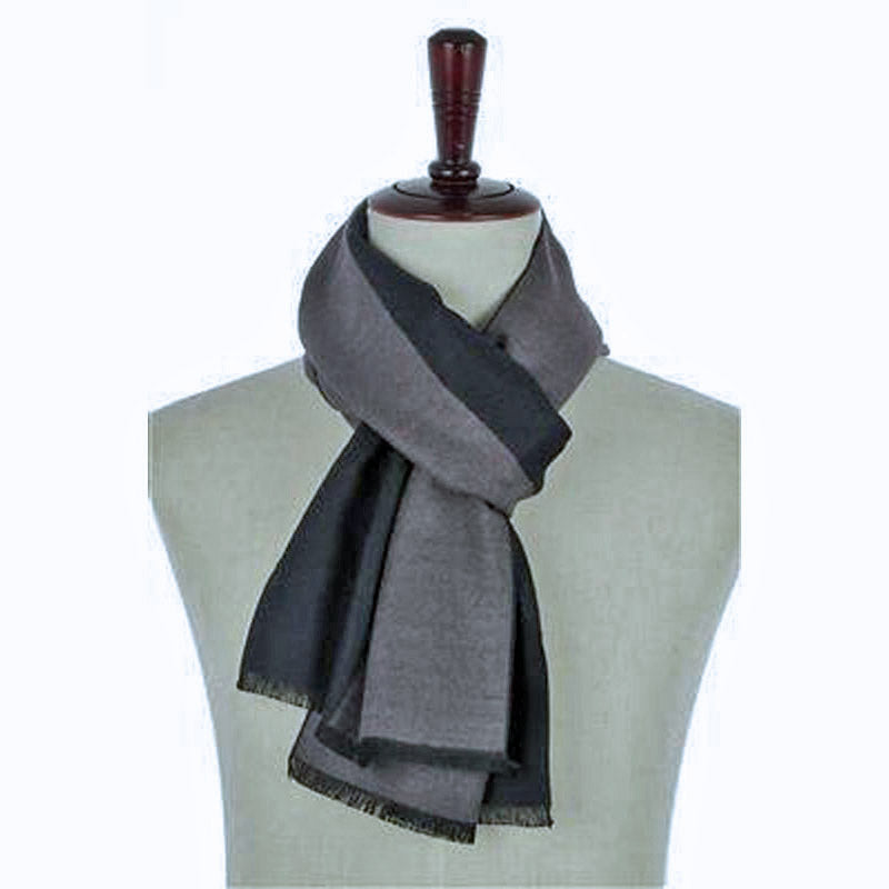 (a1j) Bag Heaven Navy Blue Grey Men's Scarf