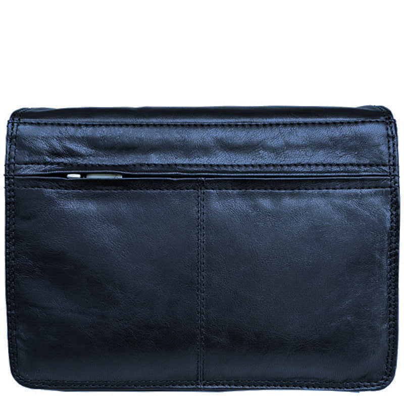 (a) Nova Leathers Navy Blue Soft Leather Crossbody Shoulder Bag