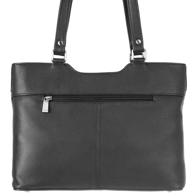 Nova Leathers (a1a) Black Soft Leather Shoulder Bag