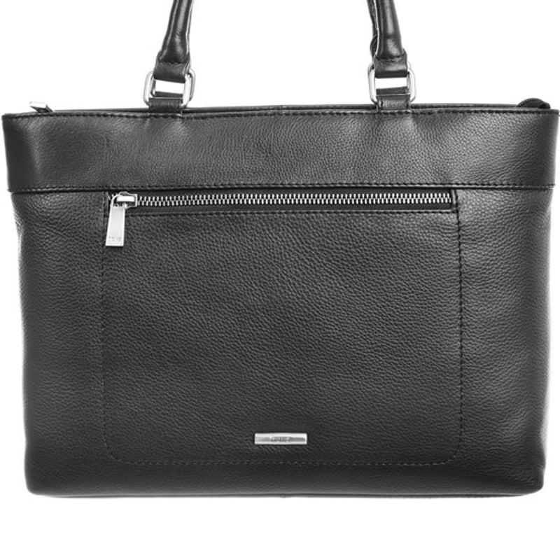 (a) Nova Leathers Black Soft Leather Grab Crossbody Shoulder Bag