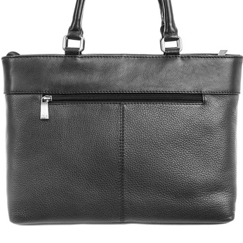 (a) Nova Leathers Black Soft Leather Grab Crossbody Shoulder Bag