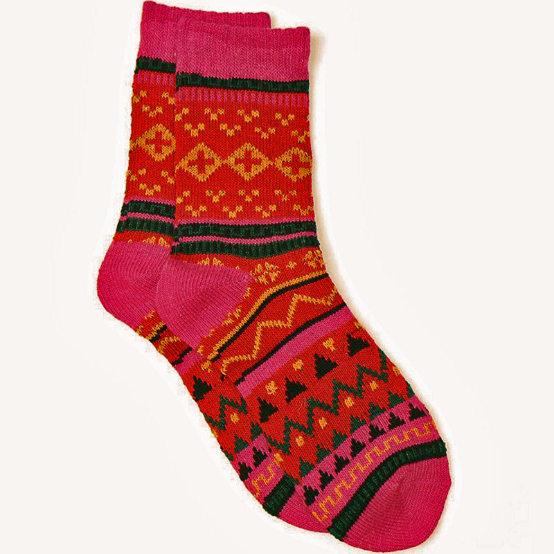 (a) P.O.M 2 Pairs Of Soft Multicoloured One Size Socks