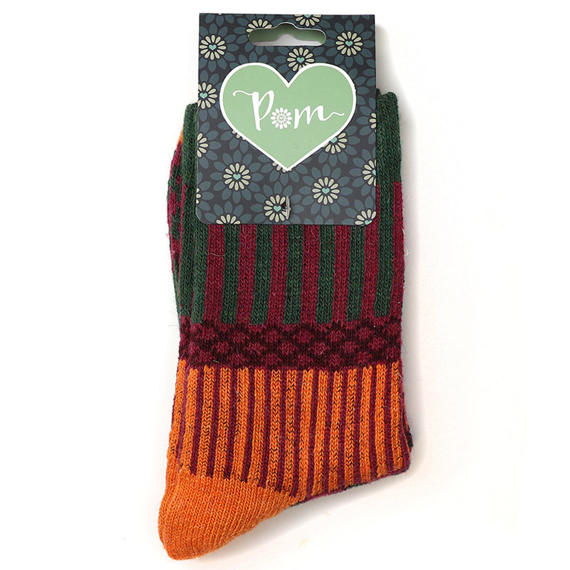 (b) P.O.M Soft Nordic Multicoloured One Size Socks