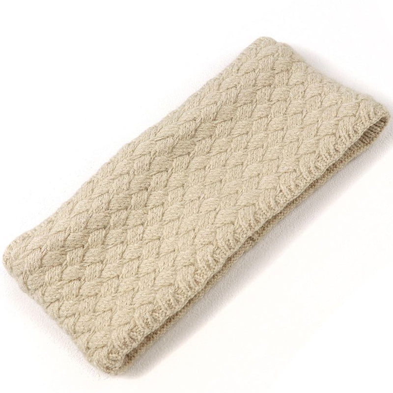 (a1g) P.O.M Cream Faux Fur Knit Twist Snood