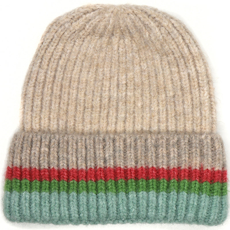 (b9) P.O.M Beanie Hat Cream Multi